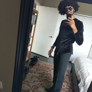 Slimfit Sheen Black Pullover / Sweater